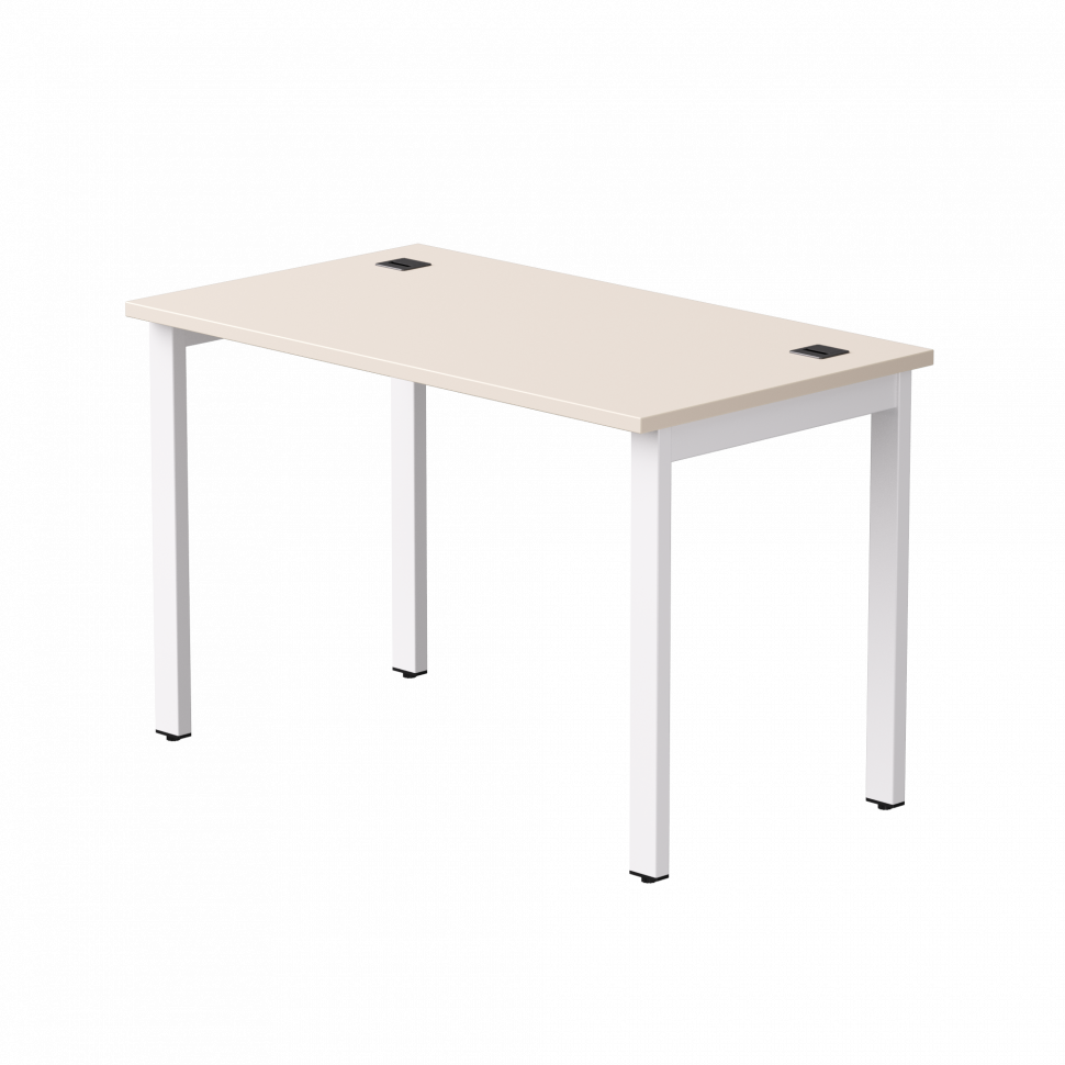 Стол прямой Everprof EVO (ЭВО) на металлокаркасе 1180х670х755 мм Кашемир/Белый