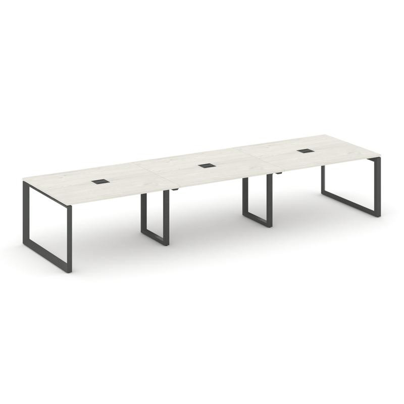 Style Project Стол переговорный SN-59O.SPRG-054 Дуб Наварра/Металл Антрацит 4740*1180*750