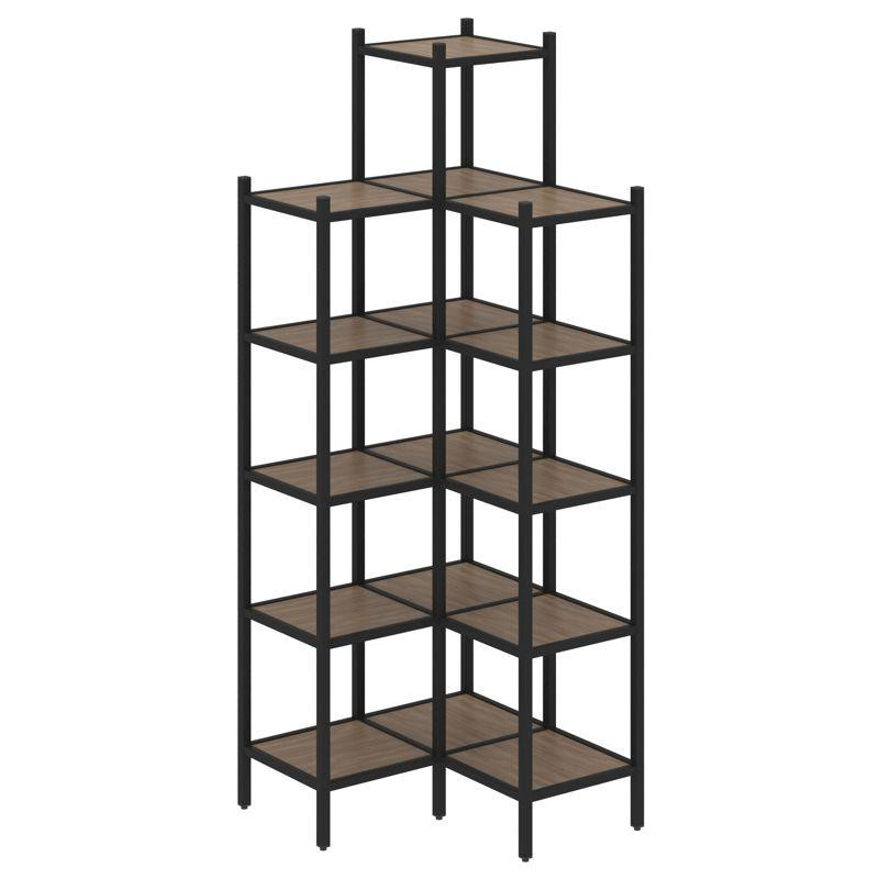 Loft Угловой внутренний стеллаж VR.L-46 Дуб Аризона/Металл Черный 862*862*2280