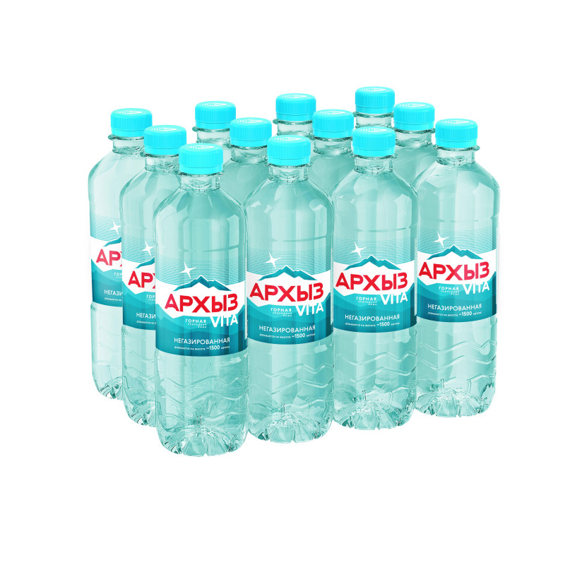 Вода минеральная Архыз, пэт, без газа, 0,5 л