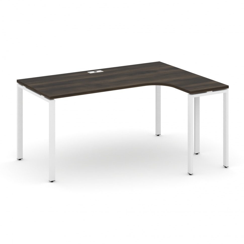 Concept Стол эргономичный CN.OSA-002(R) Дуб Мали/Металл Белый 1580*1180*750