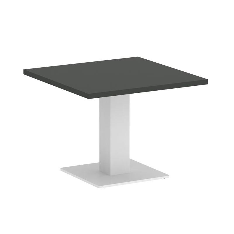 Riva Стол журнальный квадратный А.СЖ-2 Антрацит/Металл Белый 600*600*450