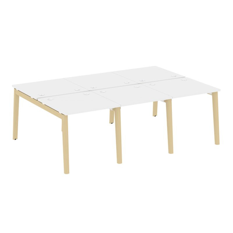 Onix Wood Рабочая станция OW.D.RS-6.0.8 Белый Бриллиант/Дуб Светлый/Металл Белый 2340*1635*750