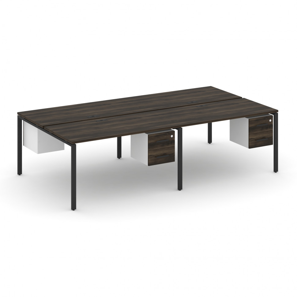 Concept Рабочая станция двухсторонняя с подвесными тумбами на 4 места CN.DRS-135 B Дуб Мали/Белый Бр Concept Рабочая станция двухсторонняя с подвесными тумбами на 4 места CN.DRS-135 B Дуб Мали/Белый Бр