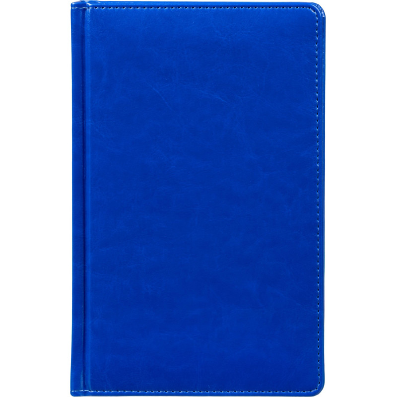 Ежедневник недатированный Attache А5, 160л, 138x213мм под кожу, темно-синий