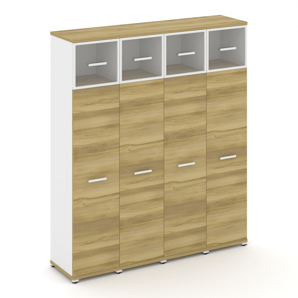 Concept Шкаф 4 узкие секции, 5 ниш CN.STU-547 RPW W Дуб Винченцо/Белый Бриллиант/Металл Белый/Прозра Concept Шкаф 4 узкие секции, 5 ниш CN.STU-547 RPW W Дуб Винченцо/Белый Бриллиант/Металл Белый/Прозра
