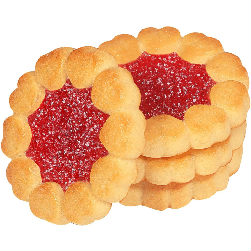 Печенье Деловой Стандарт сдобное Cookies with cherry marmalade, 100г