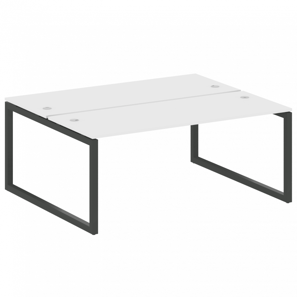 Metal System Quattro Рабочая станция на О-образном м/к 50БО.РАС-СП-2.5 Белый/Металл Антрацит 1800*14