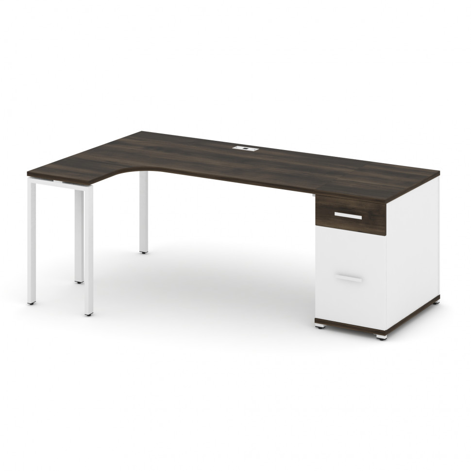 Concept Стол эргономичный CN.SA-404(L) W Дуб Мали/Белый Бриллиант/Металл Белый 2000*1180*750 Concept Стол эргономичный CN.SA-404(L) W Дуб Мали/Белый Бриллиант/Металл Белый 2000*1180*750