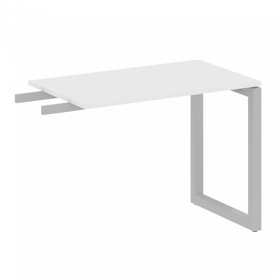 Metal System Quattro Приставной элемент на О-образном м/к 50БО.ПР-3 Белый/Металл Серый 1000*600*750