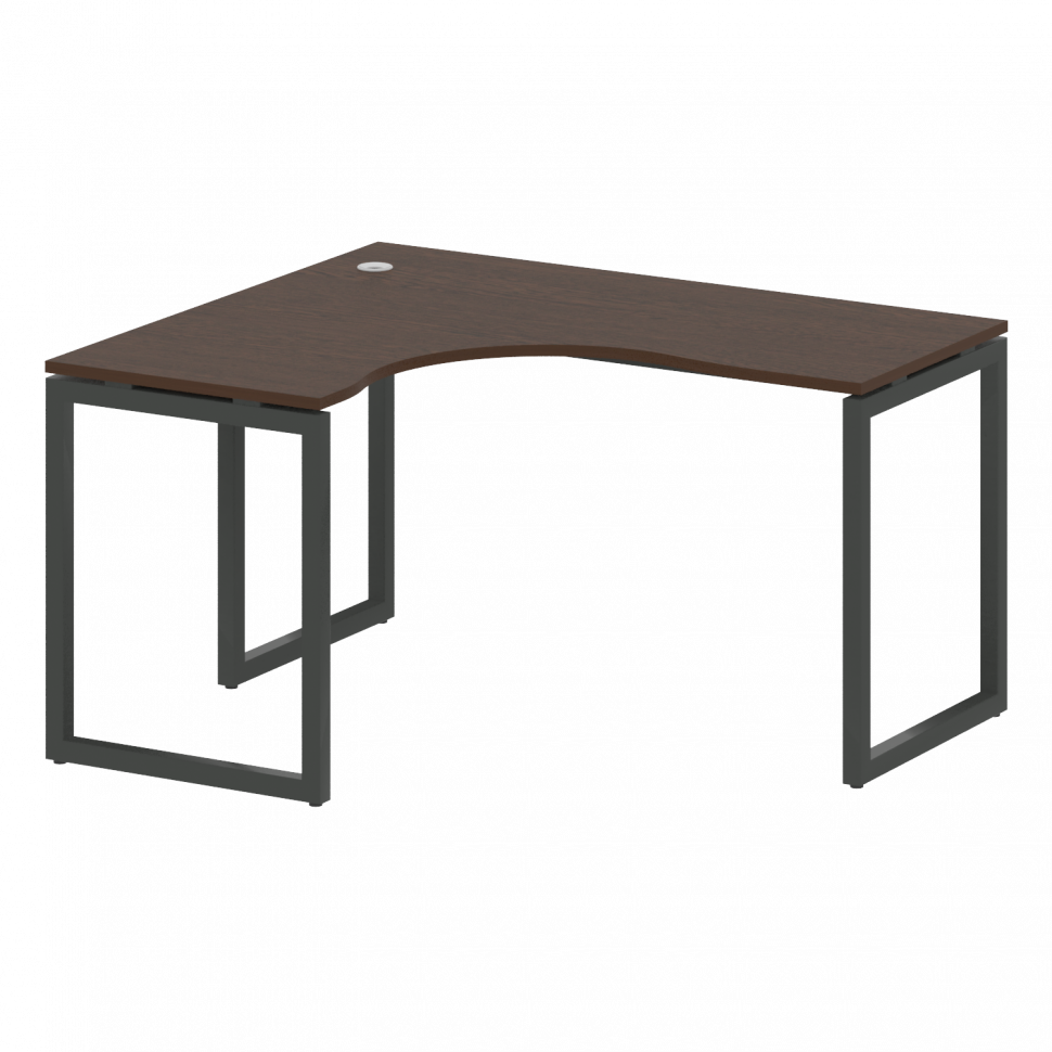 Metal System Quattro Стол криволинейный левый на О-образном м/к 40БО.СА-3 (L) Венге Цаво/Металл Антр