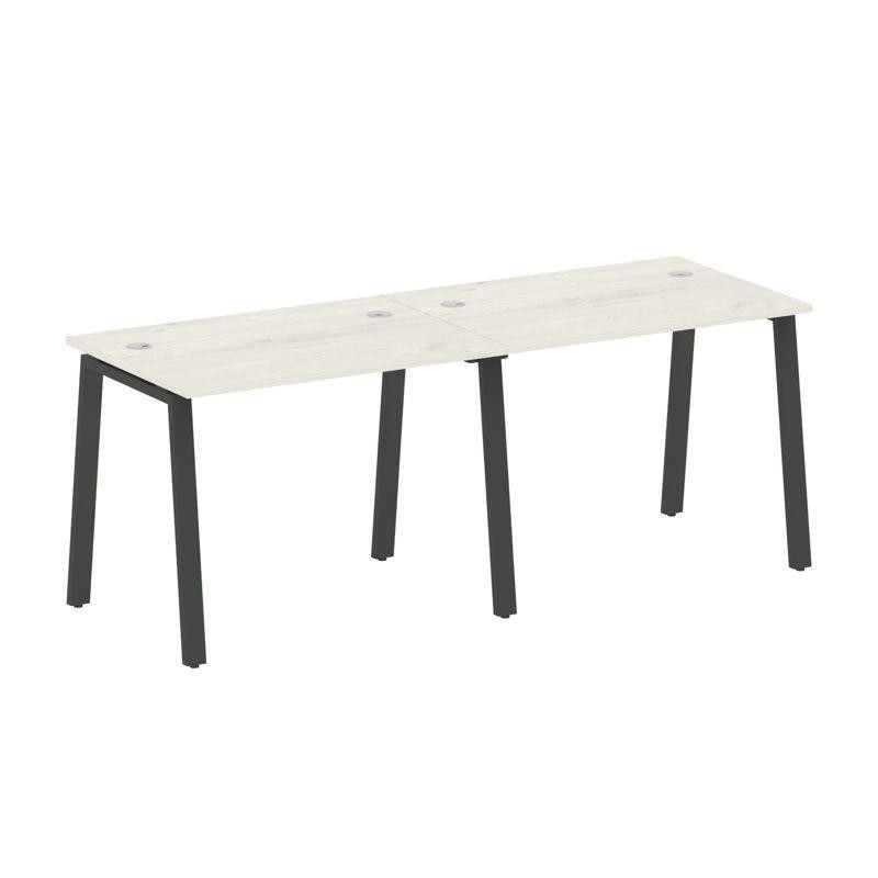 Metal System Рабочая станция на 2 места на А-образном м/к БА.СМ-2.1 Дуб Наварра/Металл Антрацит 2000