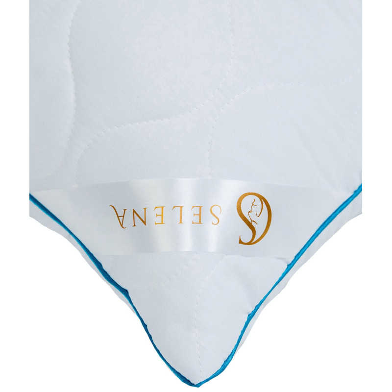 Подушка 50х70 стеганная (микрофибра/лебяжий пух), белый