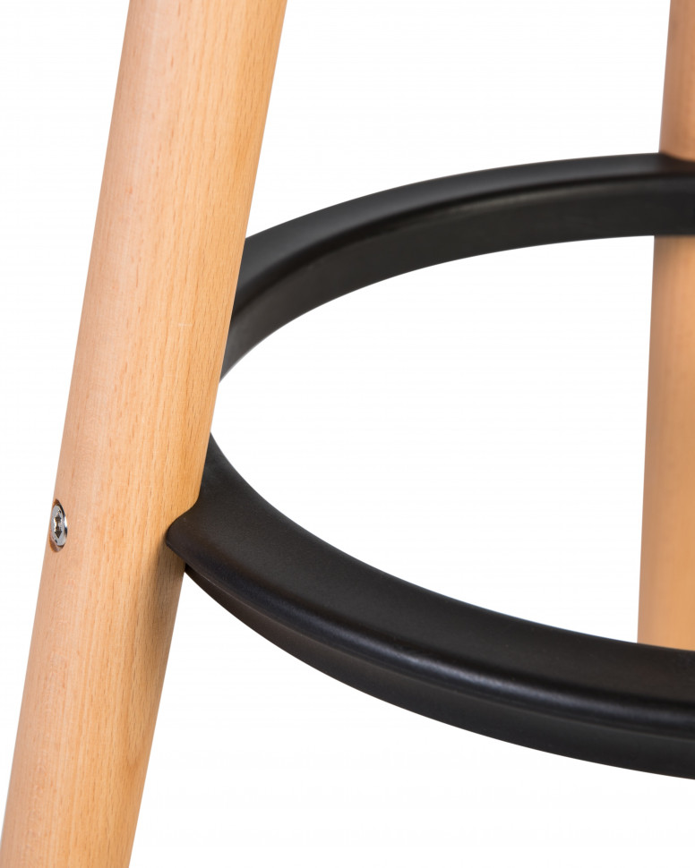 Набор 4 шт Табурет барный DOBRIN ROYCE, ножки светлый бук, цвет чёрный (B-03)