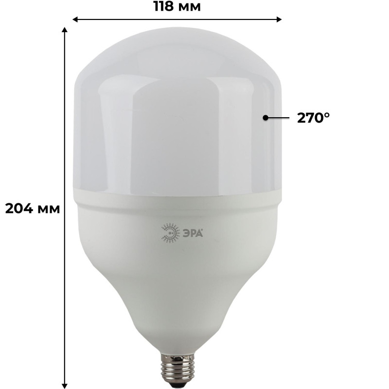 Лампа светодиодная ЭРА LED POWER T160-65W-6500-E27/E40 6500k хол.бел.