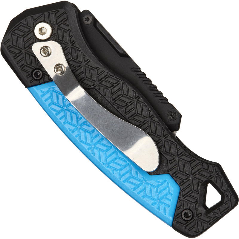 Нож универсальный TOPFORT складной пластик с выдв.лез. 19мм трап+2зап.лезв