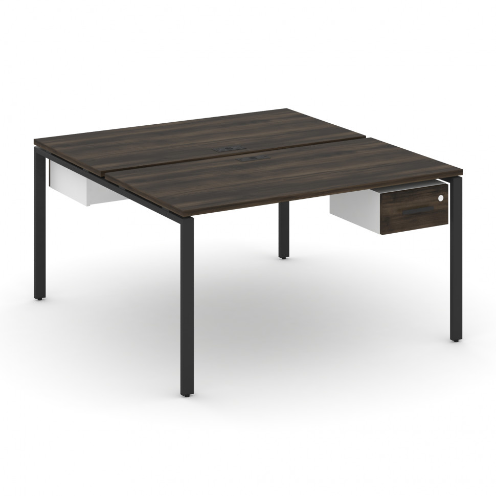 Concept Рабочая станция 2 сторонняя с подвесными тумбами на 2 места CN.DRS-111 B Дуб Мали/Белый Брил Concept Рабочая станция 2 сторонняя с подвесными тумбами на 2 места CN.DRS-111 B Дуб Мали/Белый Брил