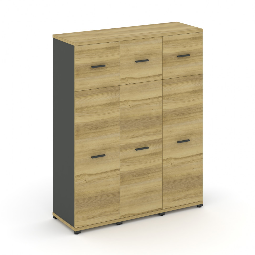 Concept Шкаф 3 узкие секции, 4 ниши CN.STU-434 A Дуб Винченцо/Антрацит/Металл Антрацит 1252*420*1554 Concept Шкаф 3 узкие секции, 4 ниши CN.STU-434 A Дуб Винченцо/Антрацит/Металл Антрацит 1252*420*1554