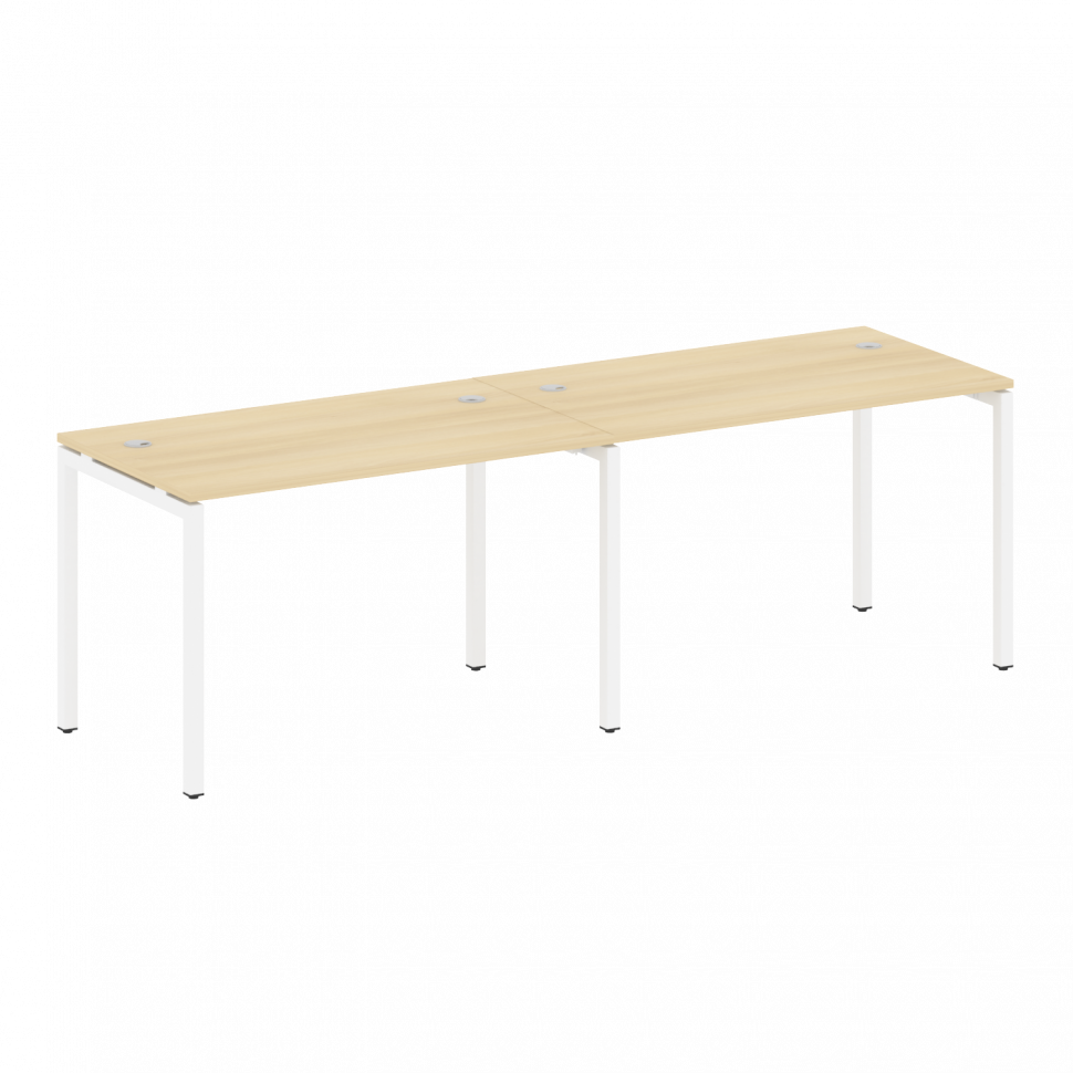 Metal System Quattro Рабочая станция на 2 места на П-образном м/к 40БП.СМ-2.2 Акация Лорка/Металл Бе