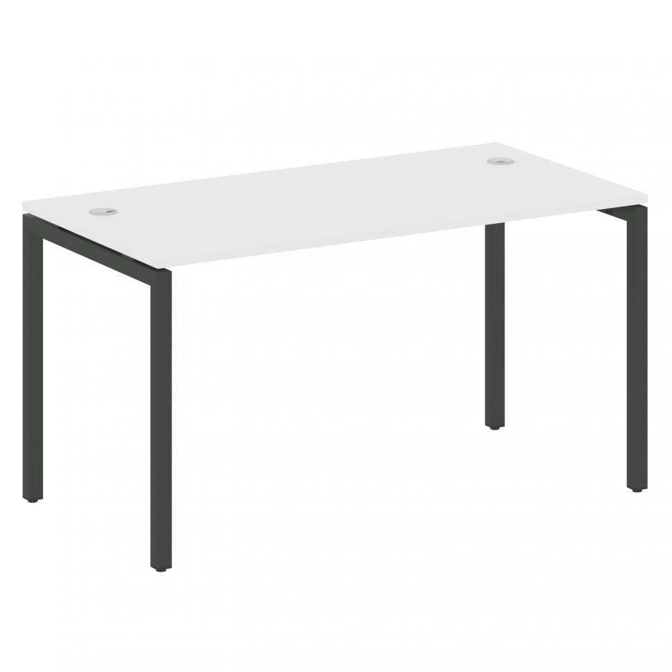 Metal System Quattro Стол письменный на П-образном м/к 40БП.СП-3 Белый/Металл Антрацит 1400*720*750
