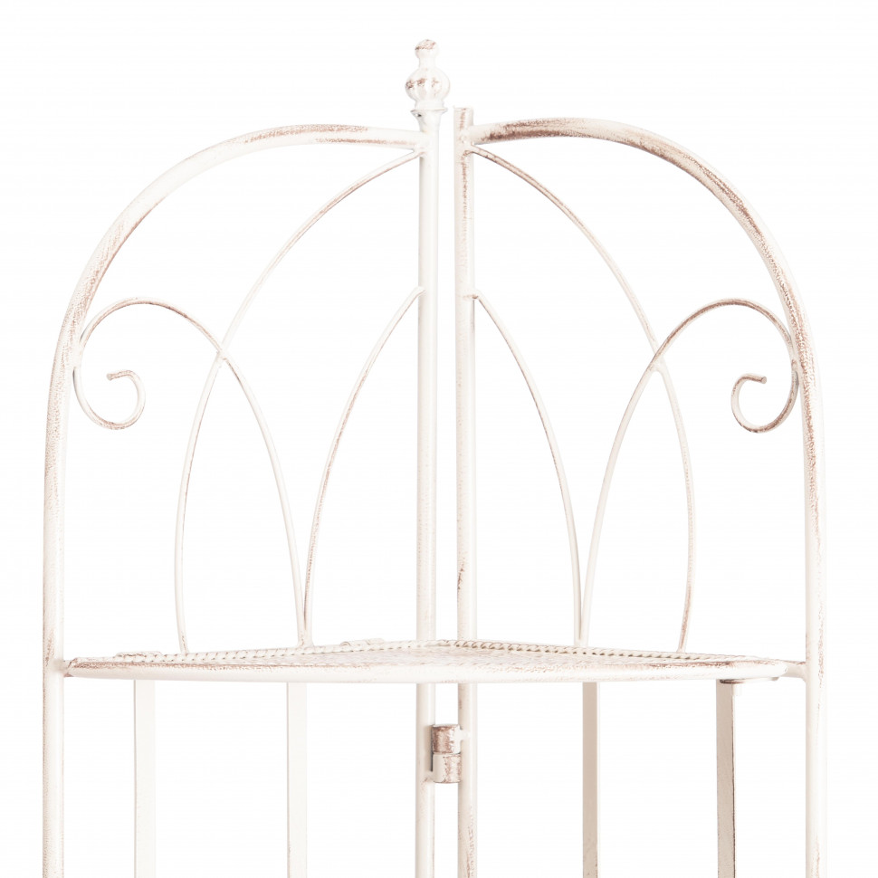 Этажерка угловая Secret De Maison Nicole (PL08-10338) стальной сплав, античный белый, 48х33х159 см