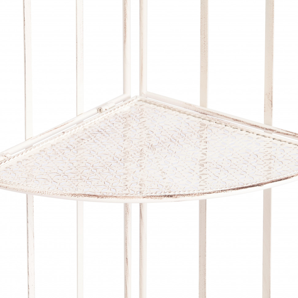 Этажерка угловая Secret De Maison Nicole (PL08-10338) стальной сплав, античный белый, 48х33х159 см