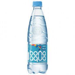 Вода негазированная питьевая BONA AQUA (БонаАква) 0,5 л, пластиковая бутылка, 2418501