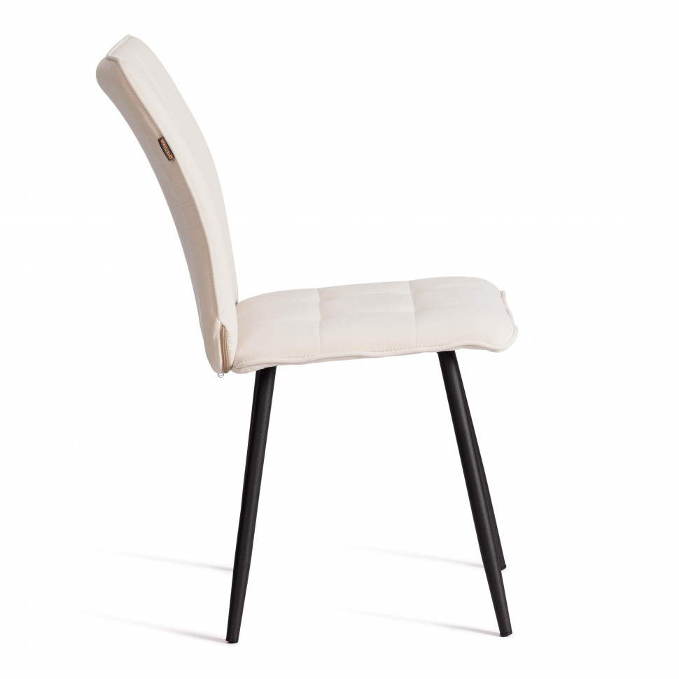 Стул обеденный Bari LT, флок , молочный/черный, 4, 41х55х89 см