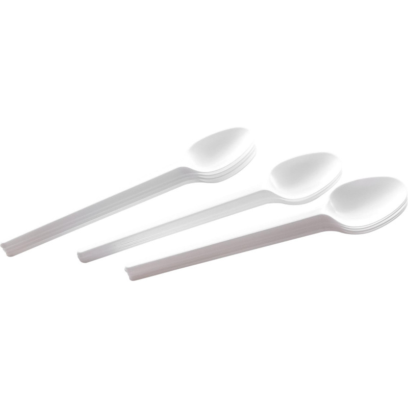 Ложка одноразовая чайная белая, 12,2 см, PS, 100 шт/уп