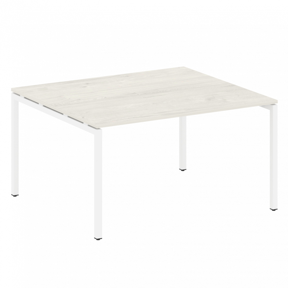 Metal System Quattro Переговорный стол (1 столешница) на П-образном м/к 40БП.ПРГ-1.3 Дуб Наварра/Мет