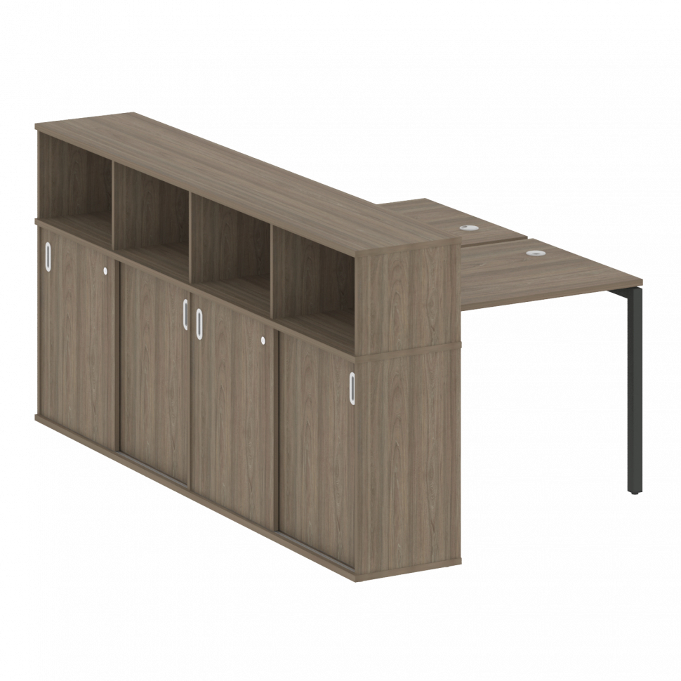 Metal System Quattro Рабочая станция с шкафом-купе на П-образном м/к 40БП.РС-СШК-4.1 Т Вяз Благородн Metal System Quattro Рабочая станция с шкафом-купе на П-образном м/к 40БП.РС-СШК-4.1 Т Вяз Благородн