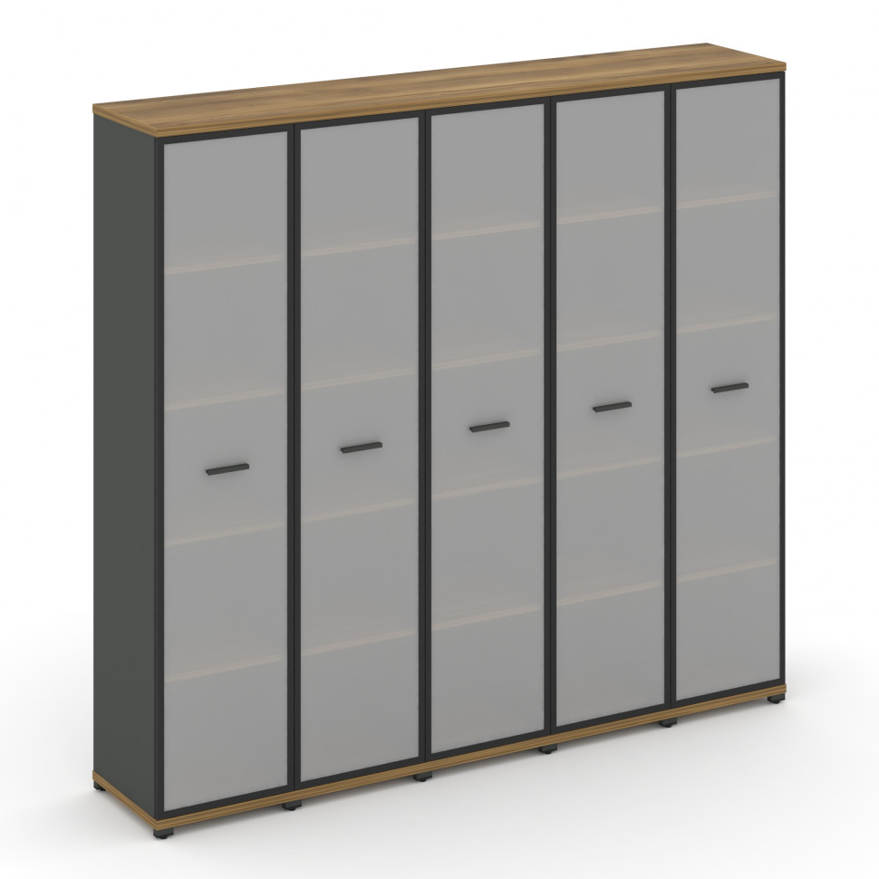 Concept Шкаф 5 узких секций, 5 ниш CN.STU-558 RMB A Сандал Янтарный/Антрацит/Металл Антрацит/Сатин 2