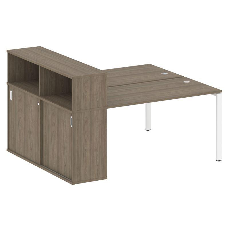 Metal System Рабочая станция с шкафом-купе на П-образном м/к БП.РС-СШК-2.3 Т Вяз Благородный/Металл Metal System Рабочая станция с шкафом-купе на П-образном м/к БП.РС-СШК-2.3 Т Вяз Благородный/Металл