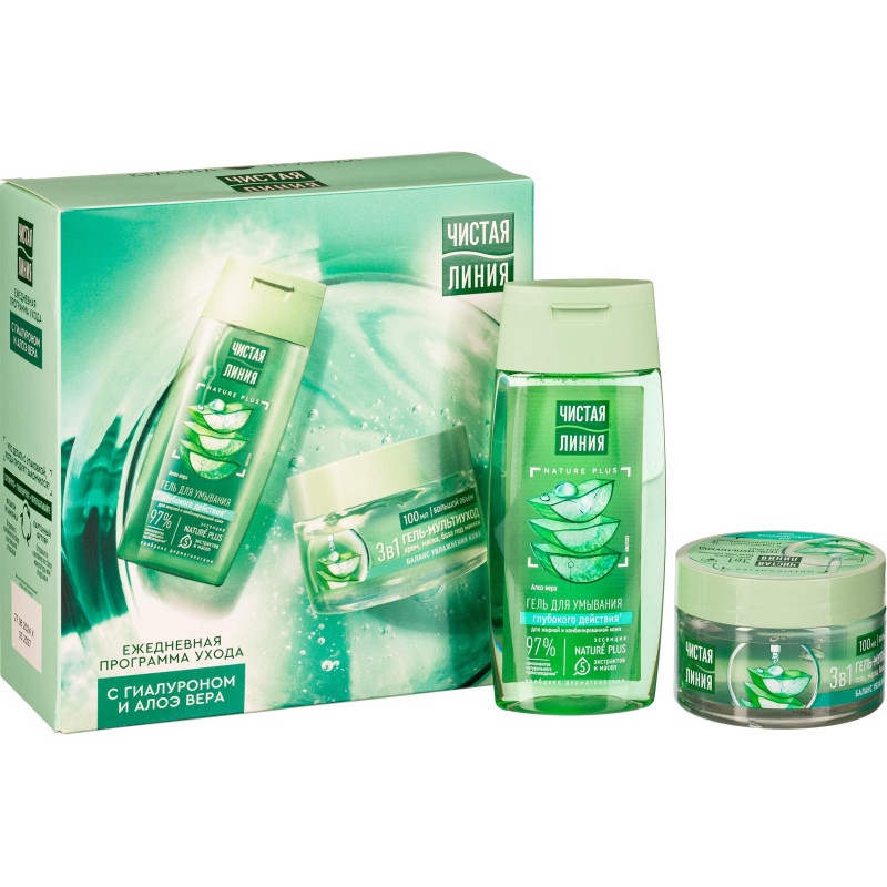 Подарочный набор Чистая линия Ежедневный уход,100+ 100мл жен