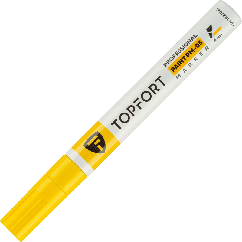 Маркер лаковый TOPFORT Paint 4 мм желтый