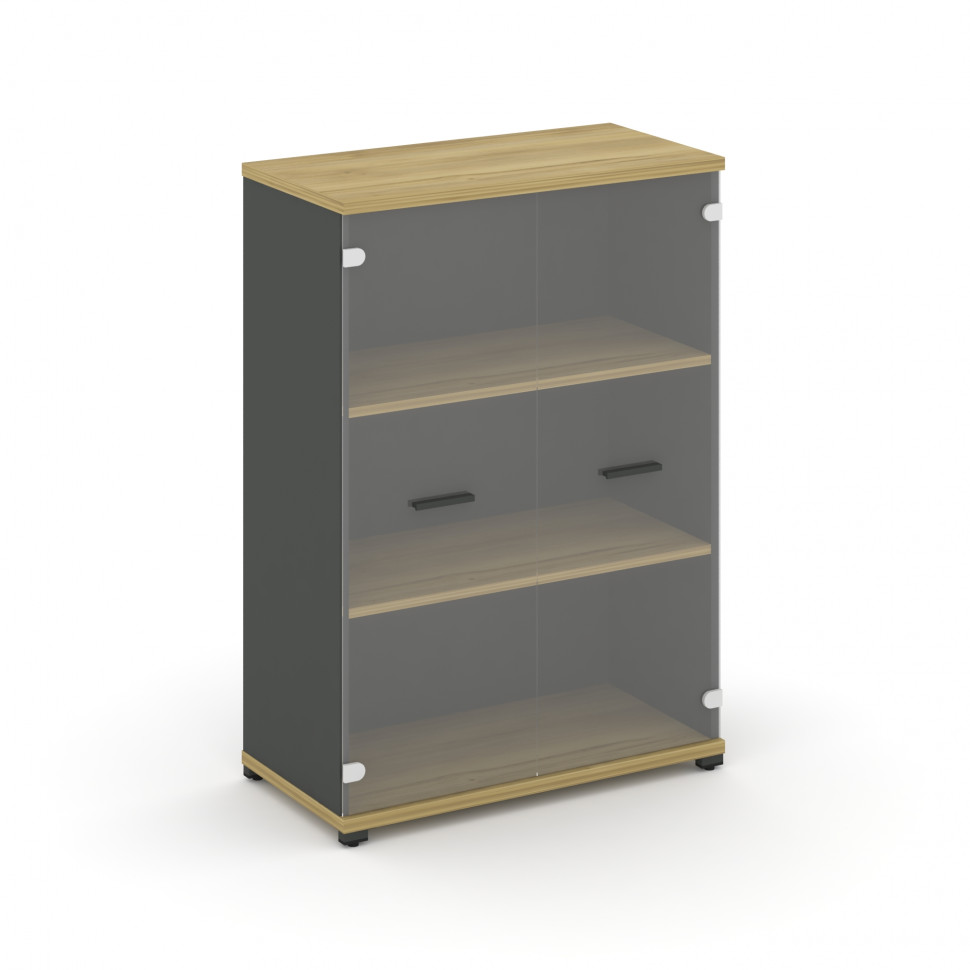 Concept Шкаф 1 широкая секция, 3 ниши CN.STS.E-316 SP A Дуб Винченцо/Антрацит/Металл Антрацит/Прозра