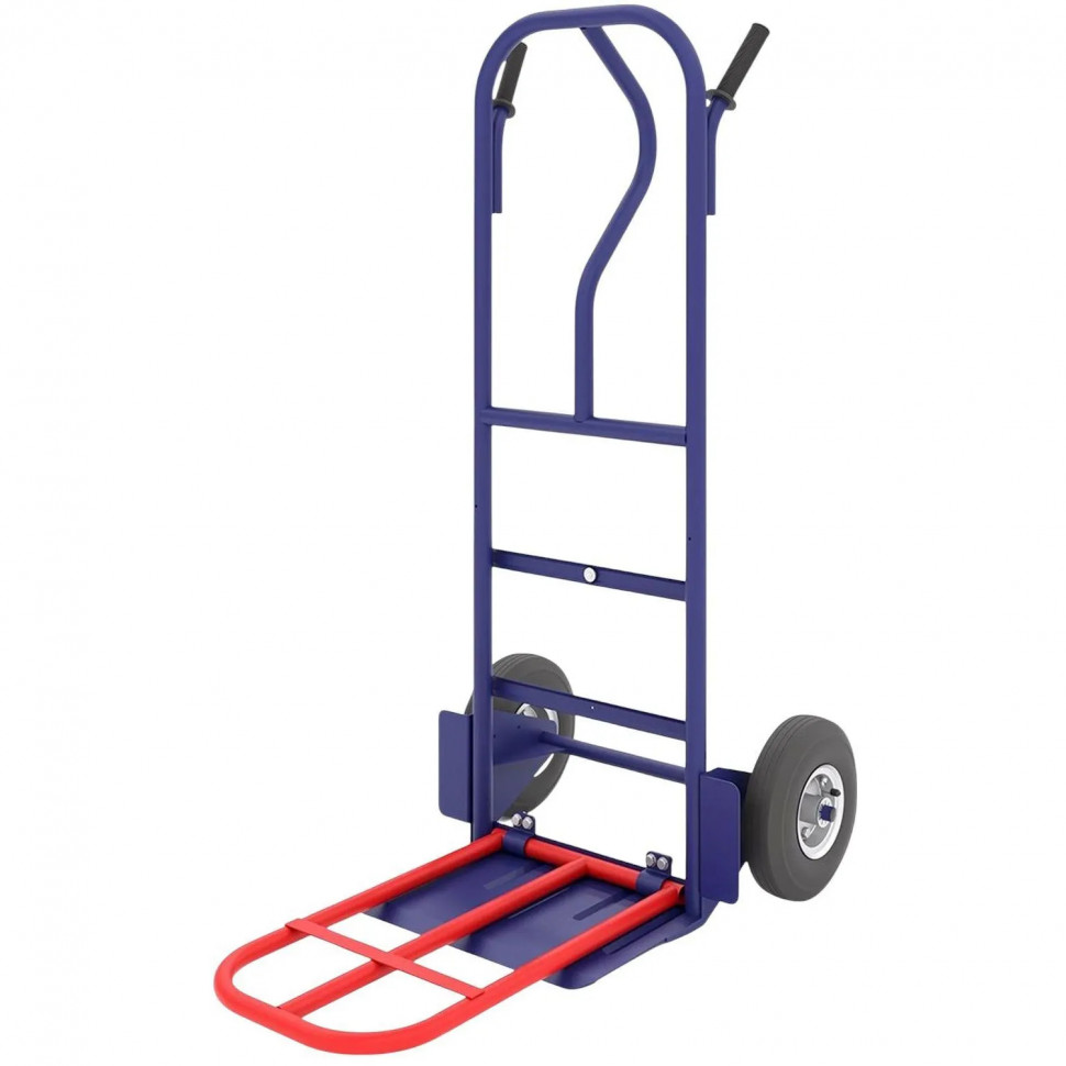 Тележка грузовая с доп полкой КГ 250 П колеса пневмо D250мм RUSKLAD