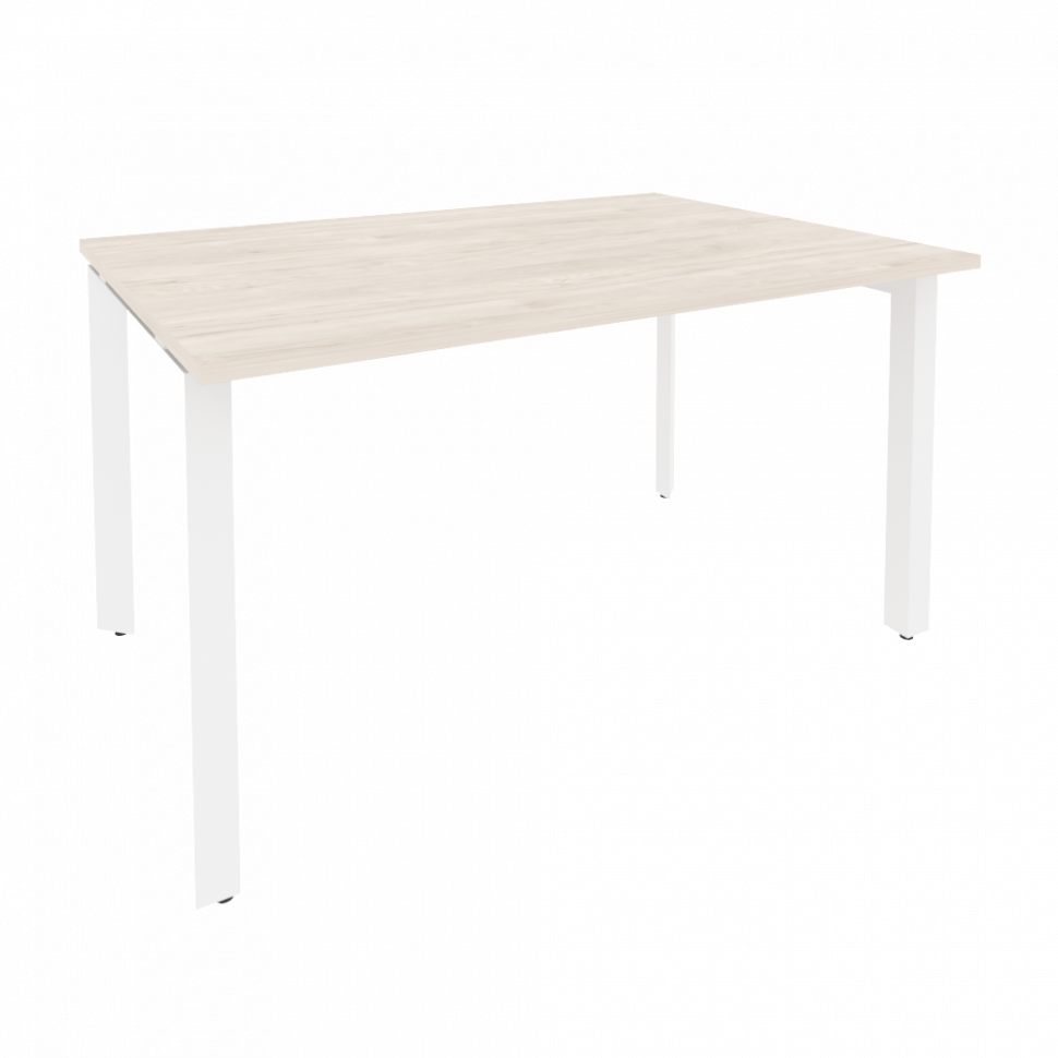 Onix Стол переговорный O.MP-PRG-1.3 Денвер Светлый/Металл Белый 1380*980*750