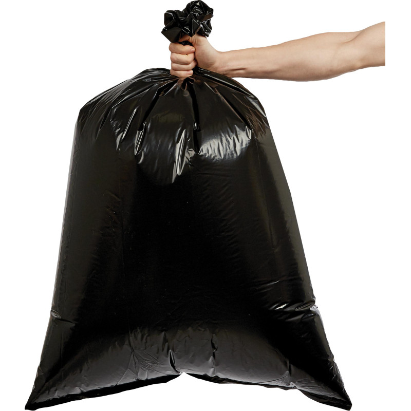 Мешки для мусора ПВД 120л 55мкм 5шт/уп черные 70x110см Комус