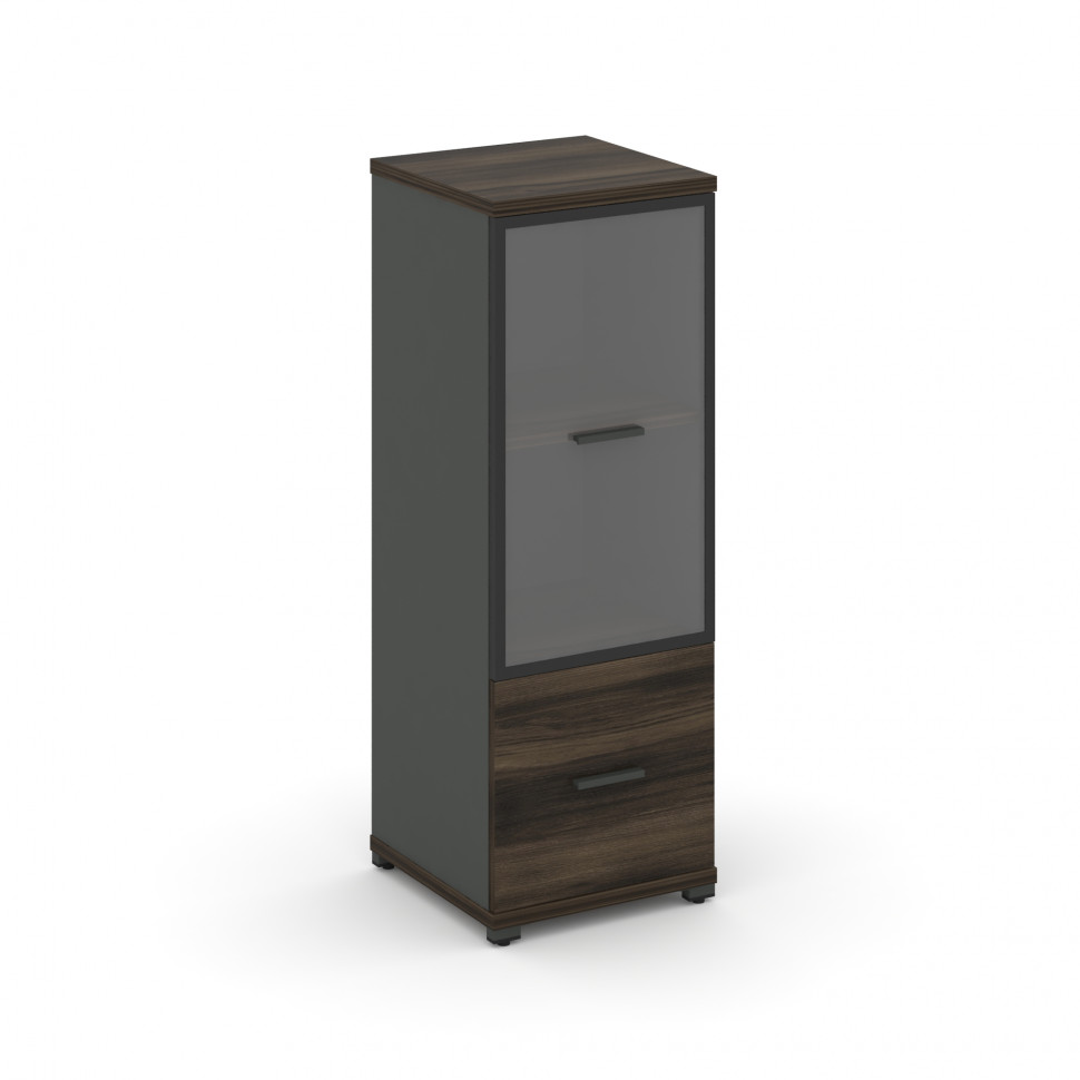 Concept Шкаф 1 узкая секция, 3 ниши CN.STU-312 RPB A Дуб Мали/Антрацит/Металл Антрацит/Прозрачный 42