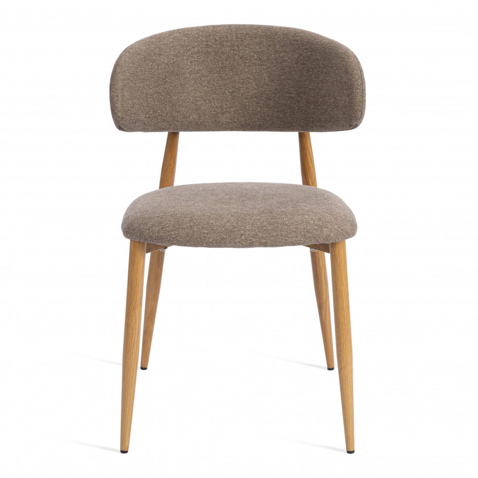 Стул обеденный Belsay/Белси велюр/металл, светло-коричневый/натуральный, 46х53х79см