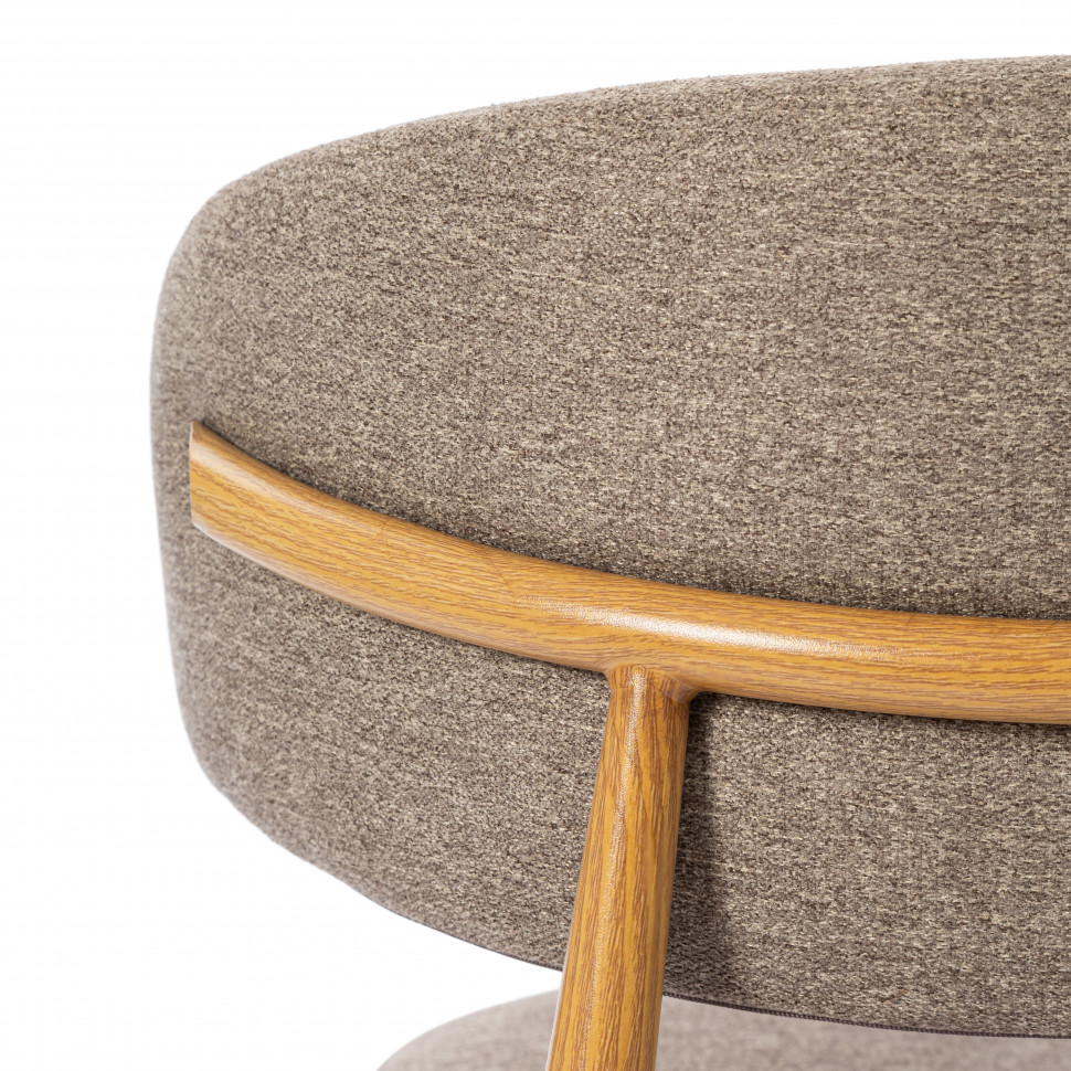 Стул обеденный Belsay/Белси велюр/металл, светло-коричневый/натуральный, 46х53х79см