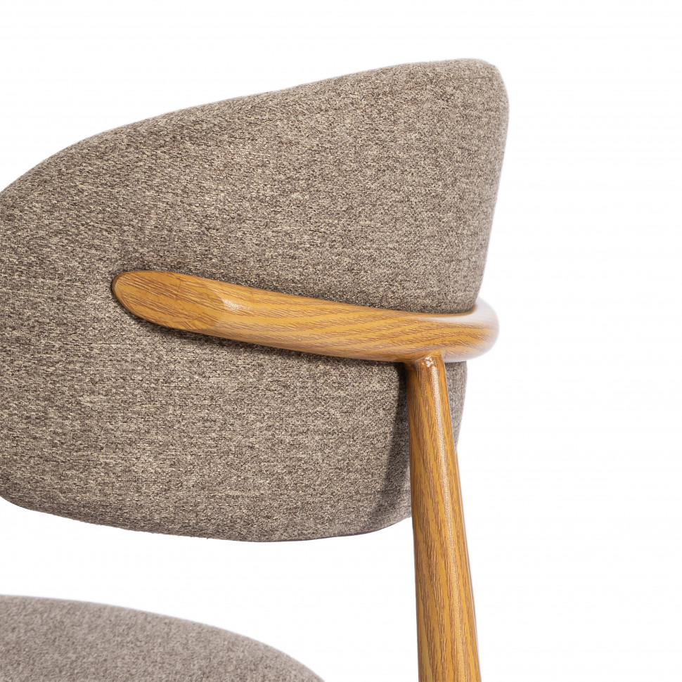 Стул обеденный Belsay/Белси велюр/металл, светло-коричневый/натуральный, 46х53х79см