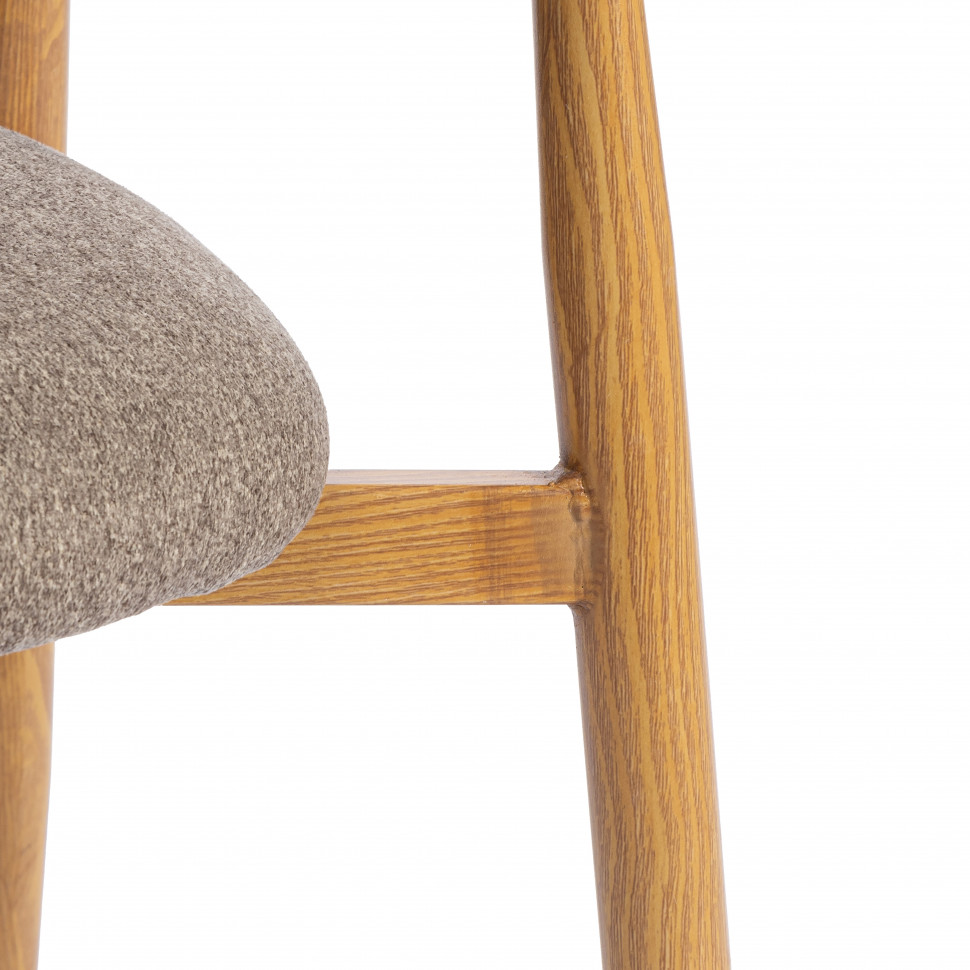 Стул обеденный Belsay/Белси велюр/металл, светло-коричневый/натуральный, 46х53х79см