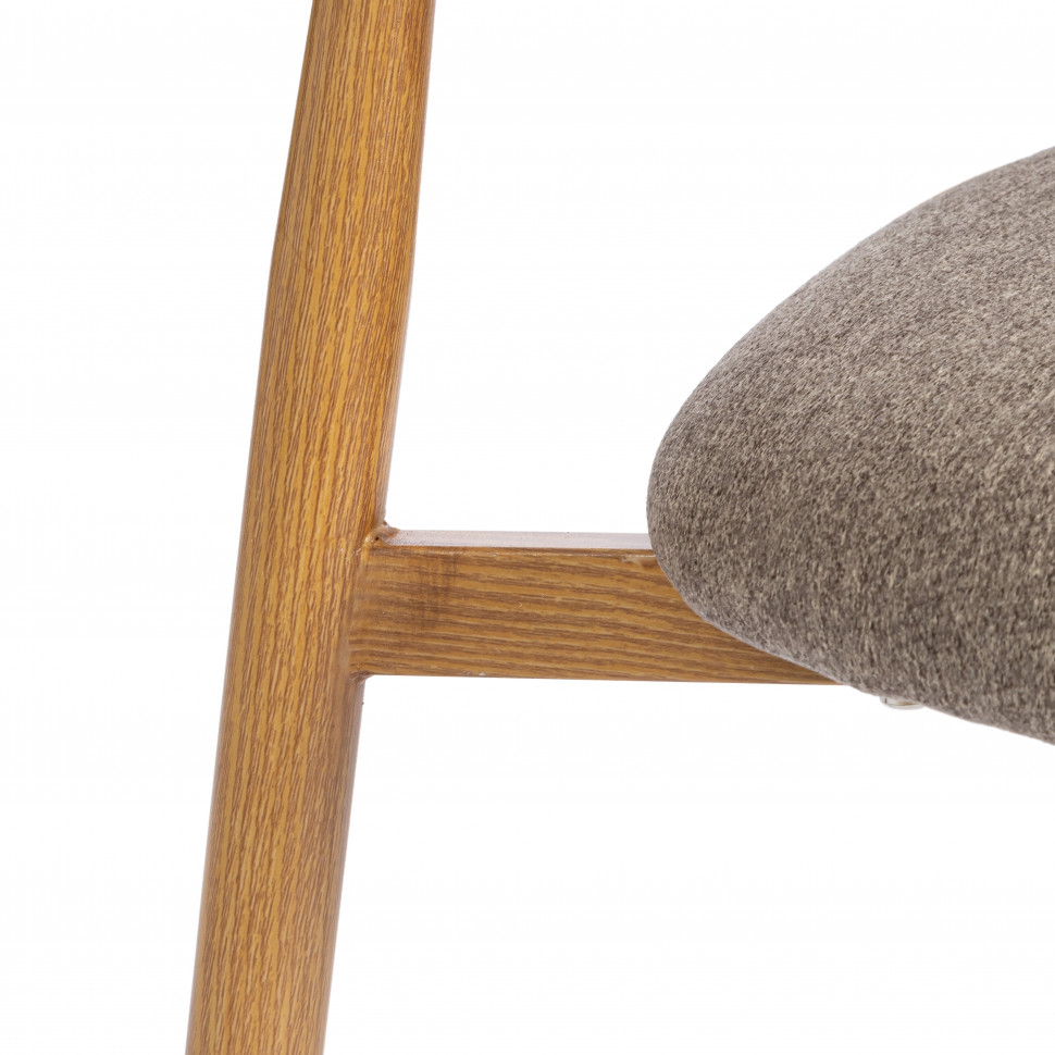 Стул обеденный Belsay/Белси велюр/металл, светло-коричневый/натуральный, 46х53х79см