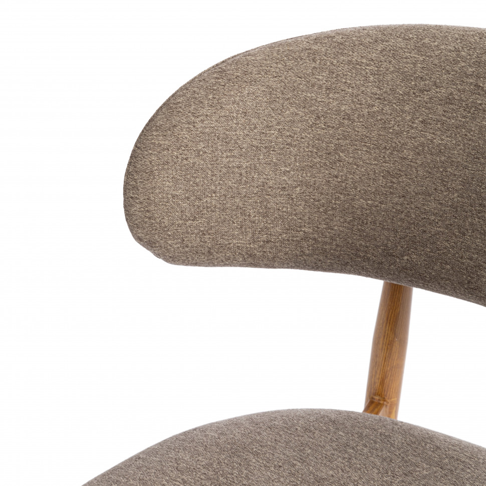 Стул обеденный Belsay/Белси велюр/металл, светло-коричневый/натуральный, 46х53х79см