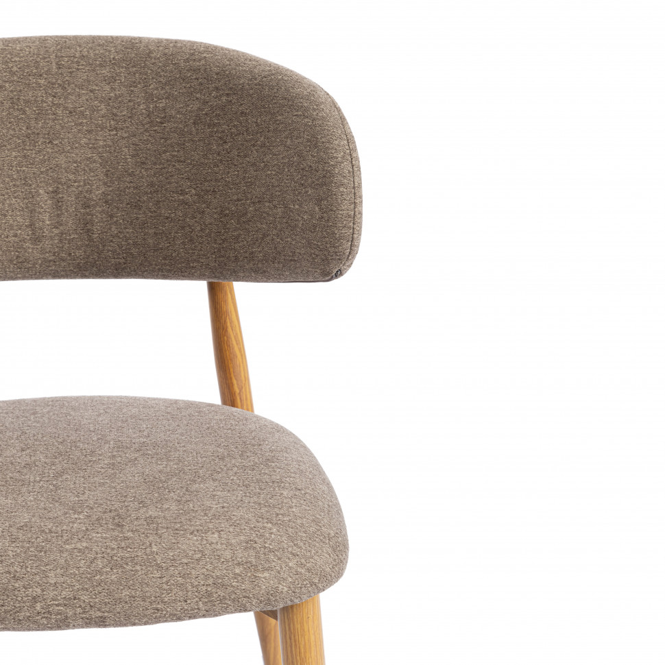 Стул обеденный Belsay/Белси велюр/металл, светло-коричневый/натуральный, 46х53х79см