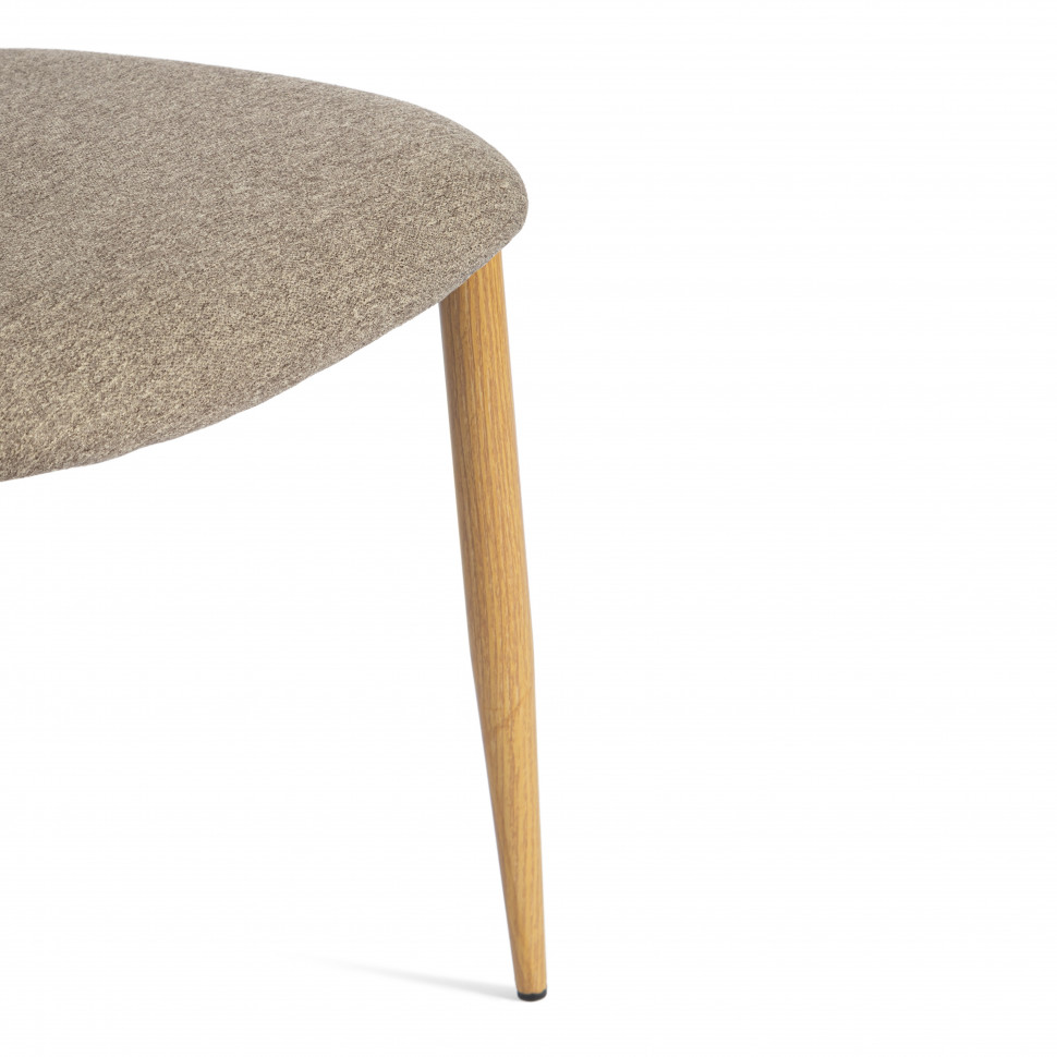 Стул обеденный Belsay/Белси велюр/металл, светло-коричневый/натуральный, 46х53х79см