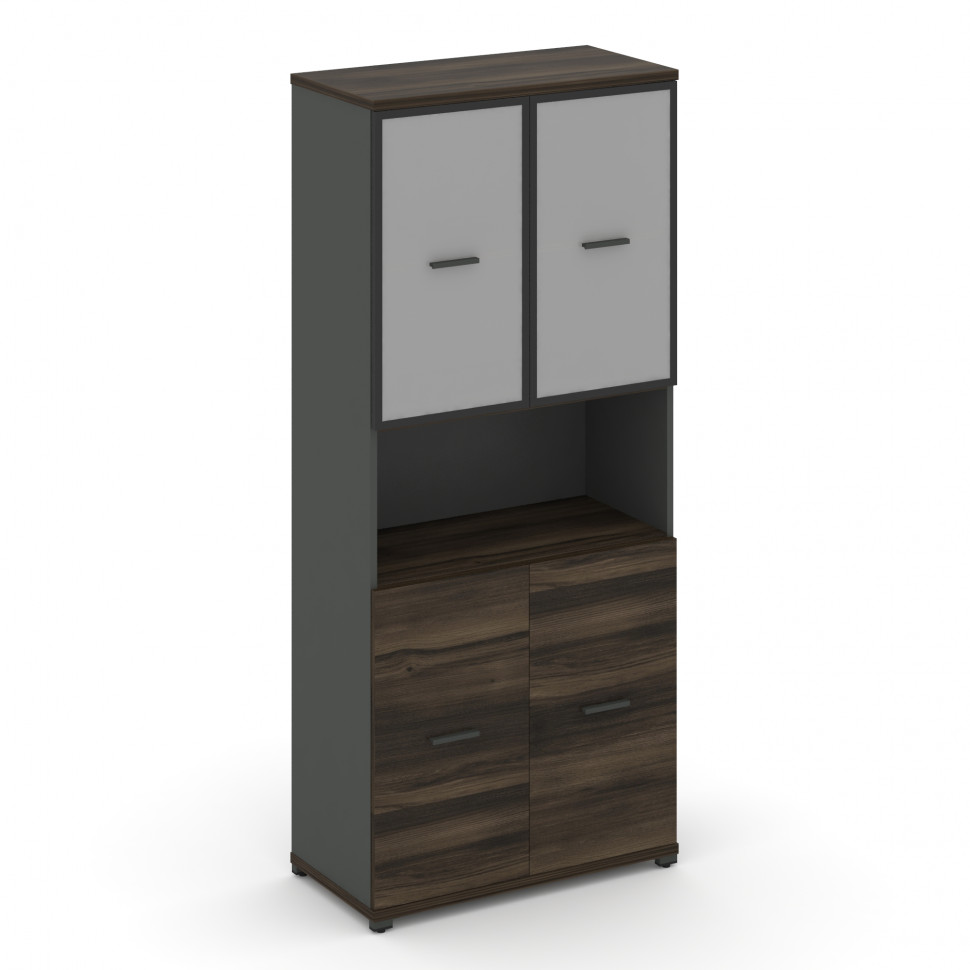 Concept Шкаф 1 широкая секция, 5 ниш CN.STS-513 RMB A Дуб Мали/Антрацит/Металл Антрацит/Сатин 836*42