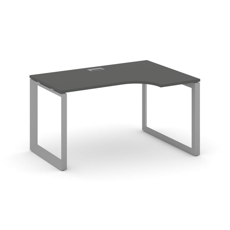 Style Project Стол рабочий эргономичный SN-59O.SPA-021(R) Антрацит/Металл Серый/Серебро Заглушка 138